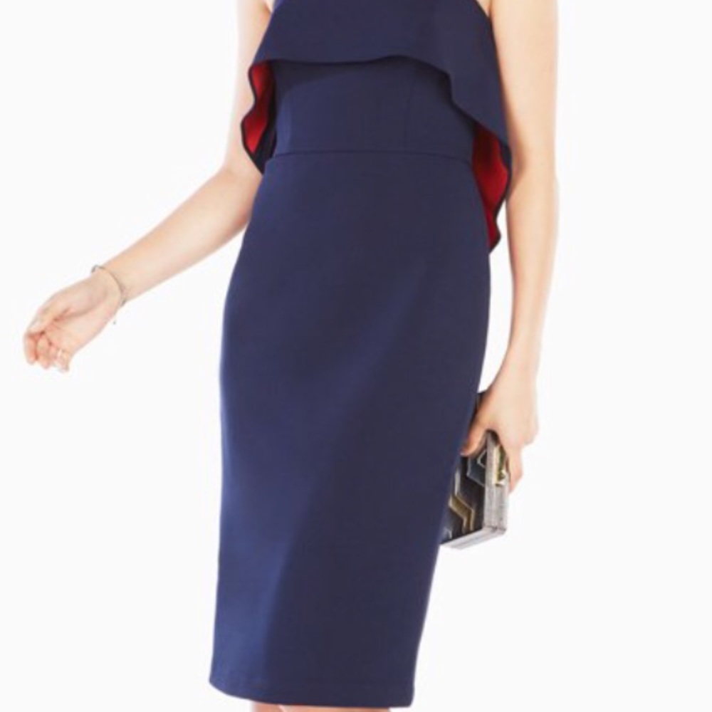 BCBG navy cocktail dress